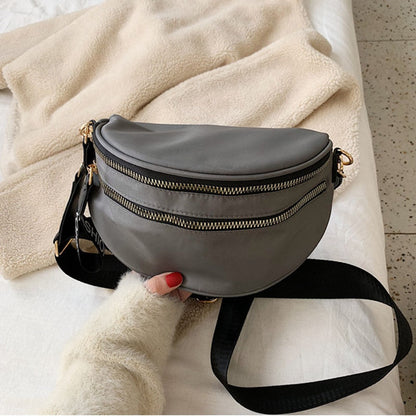 Realaiot Fashion Women Waist Bag Fanny Pack Large Capacity Crossbody Chest Bags Banana Pack PU Leather Female Waist Belt Bag Phone Pack