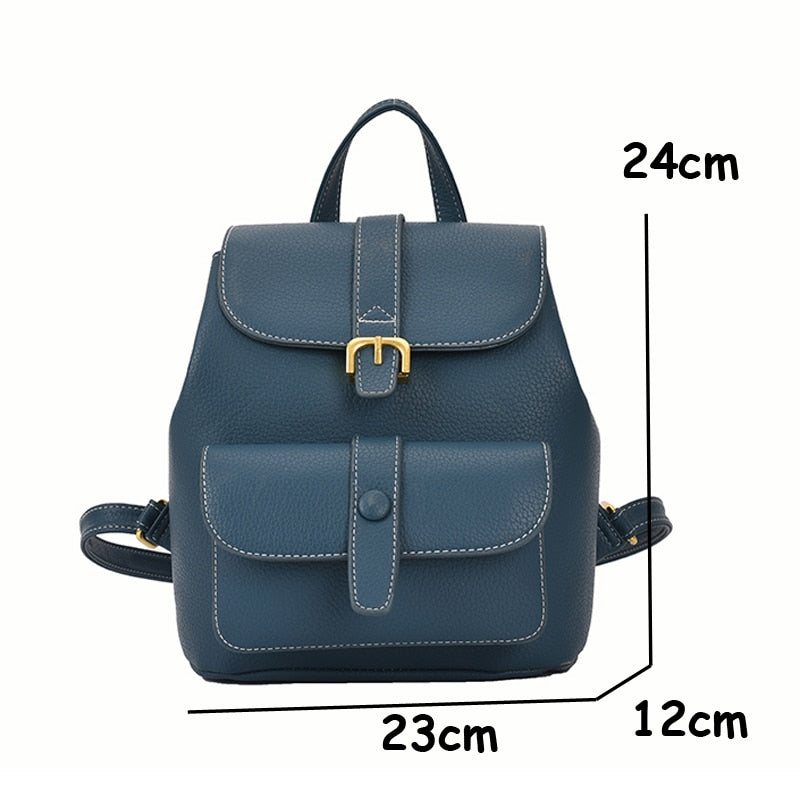 Cyflymder New Women's Backpack Travel Backpack PU Leather Handbag Schoolbag For Girls Women's Bag Female Shoulder Back Mochila