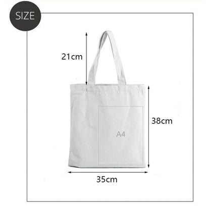 Realaiot Ladies Handbags Girl Power Quotes Canvas Tote Bag Shopping Travel Women Eco Reusable Shoulder Shopper Bags High Capacity