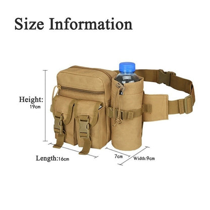 Cyflymder Men's Tactical Casual Fanny Waterproof Pouch Waist Bag Packs Outdoor Military Bag Hunting Bags Tactical Wallet Waist Packs