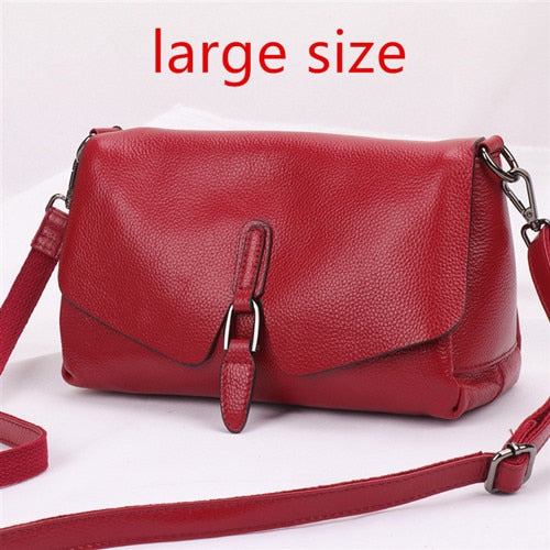 Cyflymder Pure Leather Handbag New Leather Shoulder Messenger Bag Female Fashion Wild Texture First Layer Leather Portable Bag