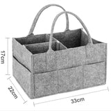 Realaiot Baby Diaper Storage Bag, Portable Parenting Felt Diaper Storage Bag, Mother Multifunctional Handbag