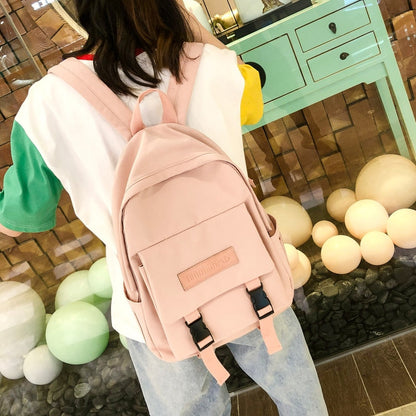 Cyflymder New Trend Female Backpack Casual Classical Women Backpack Fashion Women Shoulder Bag Solid Color School Bag For Teenage Girl