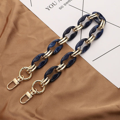 Cyflymder New Acrylic Bag Chain Bag Strap Removable Bag Accessories Colourful Women's Resin Chain chain of bags Purse Chain Fishbone chain