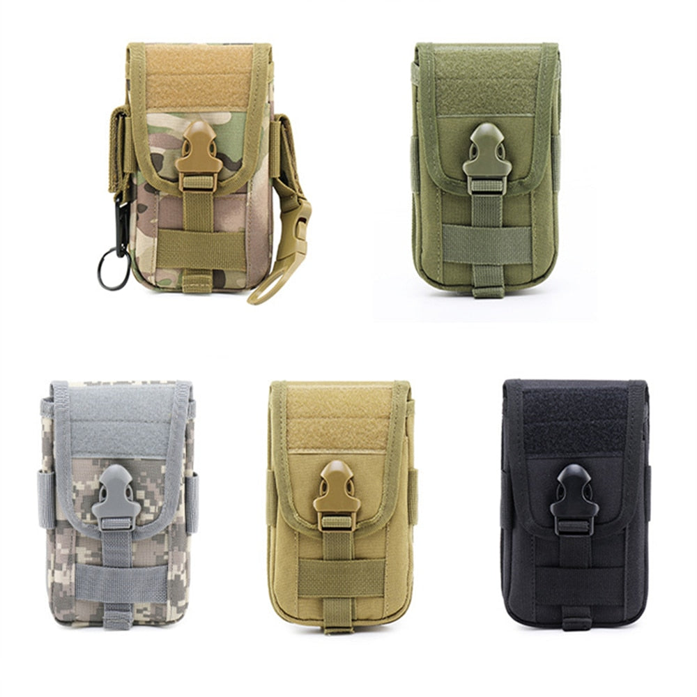 Realaiot Tactical Military Belt Pouch Bag Pack Mobile Phone Bags MOLLE Pouch Belt Camp Pocket Waist Fanny Bag Hunting Bag Pouches