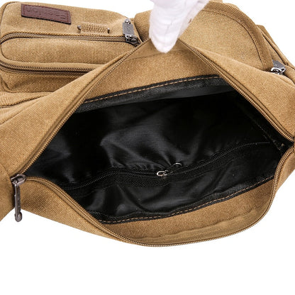 Cyflymder New Fashion  Canvas Men Shoulder bag Messenger bag Men Crossbody Bag Vintage male Leisure Sling bag Casual Boy