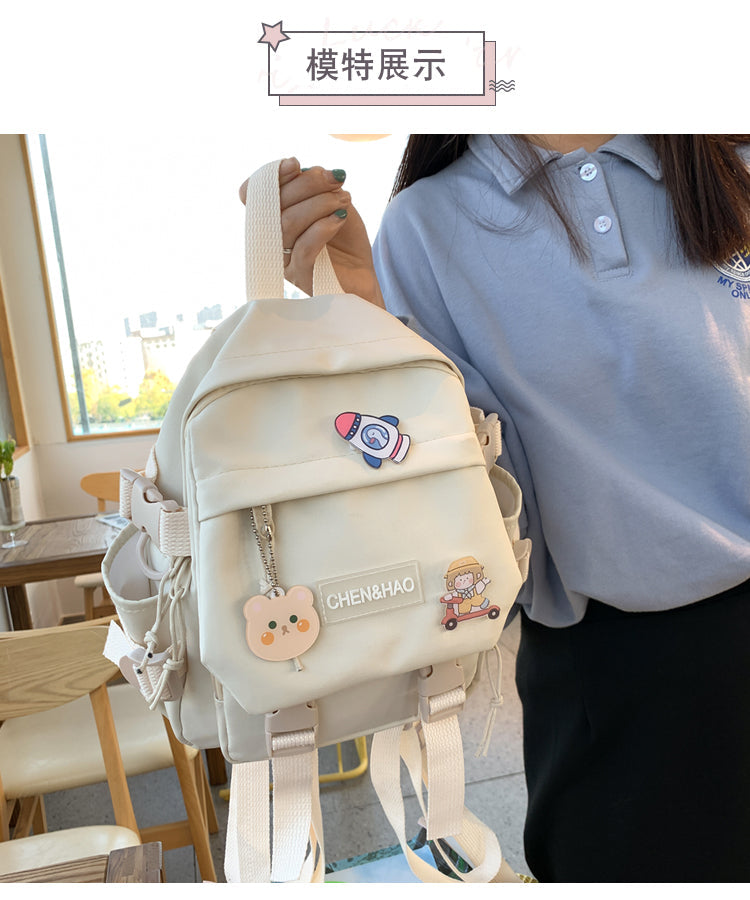 Realaiot Small women's backpack girls school bag waterproof nylon fashion Japanese casual young girl's bag Female mini