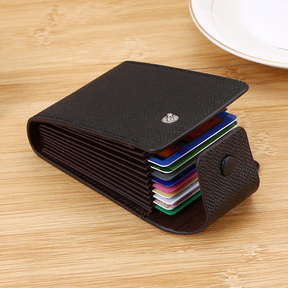 Cyflymder New Arrivals Unisex Leather Business ID Credit Card Wallet Holder Name Cards Case Pocket Organizer Money Phone Coin Bag