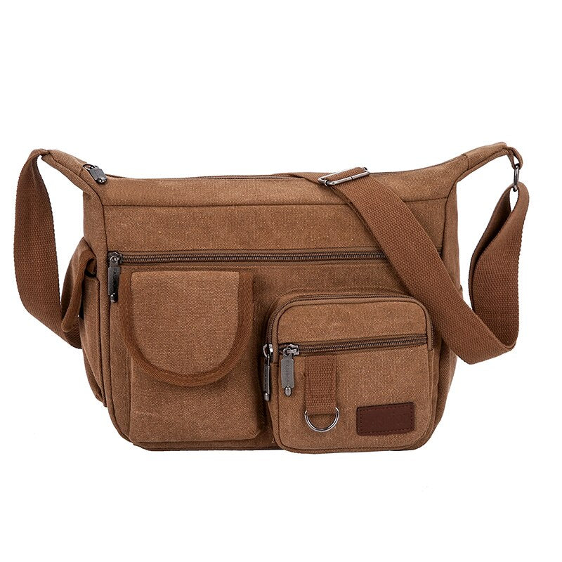 Cyflymder New Fashion  Canvas Men Shoulder bag Messenger bag Men Crossbody Bag Vintage male Leisure Sling bag Casual Boy