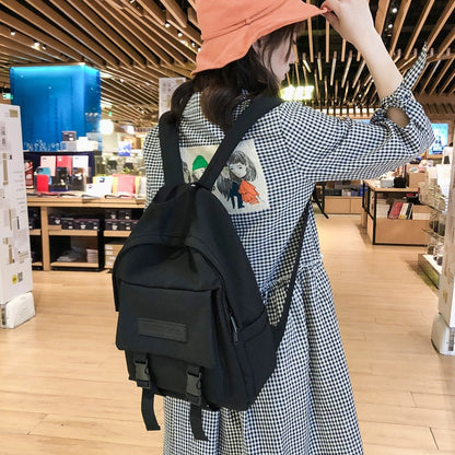 Cyflymder New Trend Female Backpack Casual Classical Women Backpack Fashion Women Shoulder Bag Solid Color School Bag For Teenage Girl