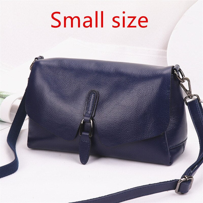 Cyflymder Pure Leather Handbag New Leather Shoulder Messenger Bag Female Fashion Wild Texture First Layer Leather Portable Bag