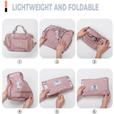 Realaiot Large Capacity Folding Travel Bags Waterproof Tote Handbag Travel Duffle Bags Multifunctional Women Travel Bags