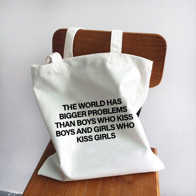 Realaiot Ladies Handbags Girl Power Quotes Canvas Tote Bag Shopping Travel Women Eco Reusable Shoulder Shopper Bags High Capacity