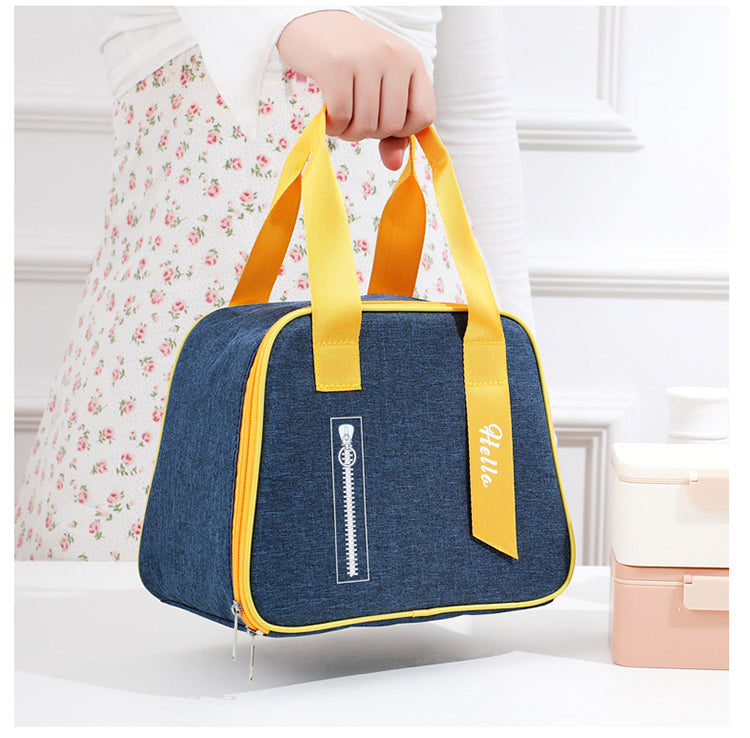 Realaiot Fashion Oxford Cloth Insulated Lunch Bag Portable Thermal Bento Boxes Cooler Bags Food Storage Container for School Picnic