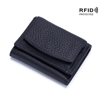 Cyflymder New Women Genuine Leather Purses Female Cowhide Wallets Lady Small Coin Pocket Rfid Card Holder Mini Money Bag Portable Clutch