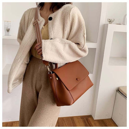 Realaiot Fashion PU Leather women handbag High capacity winter Solid Color female Shoulder Crossbody Bag Travel Lady totes blue