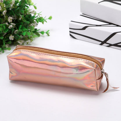 Realaiot 1 Pcs Kawaii Pencil Case Laser girl's heart is simple School Pencil Box Pencilcase Pencil Bag School Supplies Stationery