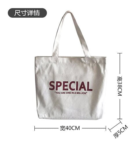 Realaiot Canvas Zipper Shopping Bag Large Capacity Conventional Tote Bag Fashion Letter Printing Women's Shoulder Bag Simple Bags