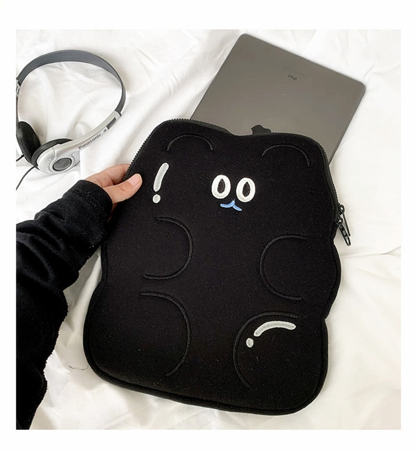 Realaiot Korean Candy Bear Loptop Tablet Bag Sleeve Cover Ipad 12.9 13inch Sleeve Bag Carrying Case For Macbook Ipad 9.7 10.2 10.8 Inch