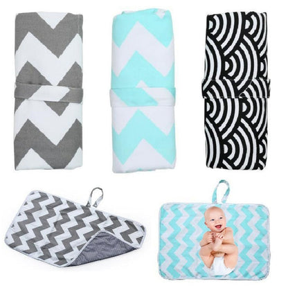 Realaiot 3-in-1 Baby Changing Pads Multifunctional Portable Infant Baby Foldable Urine Mat Waterproof Nappy Bag Diaper Cover Mat Travel