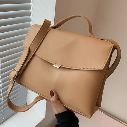 Realaiot Vintage Large Tote bag Winter New High-quality PU Leather Women's Designer Handbag Luxury brand Shoulder Messenger Bag