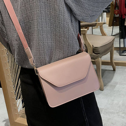 Realaiot Fashion Flap Crossbody Bags for Women PU Leather Small Square Bag Clutches Casual Shoulder Messenger Bag Small Handbags