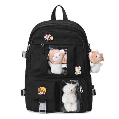 Cyflymder New Fashion Cute Women Backpack White Waterproof Nylon Female Schoolbag College Lady Laptop Backpacks Kawaii Book Bags for Girl