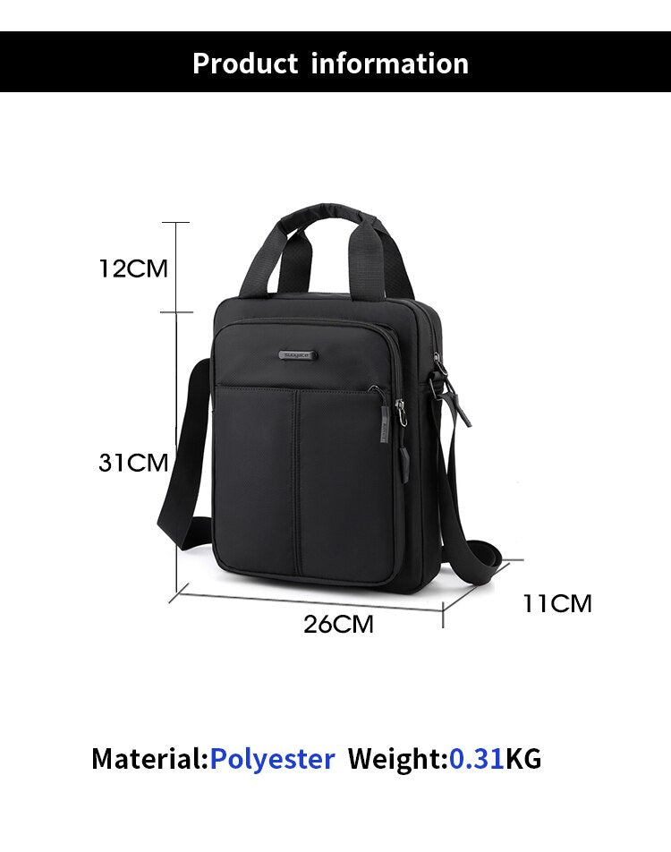 Cyflymder Men  Handbags Casual Leather Laptop Bags Male Business Travel Messenger Bags Men's Crossbody Shoulder Bag