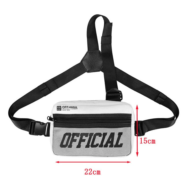 Realaiot Functional Tactical Chest Bag  Fashion Bullet Hip Hop Vest Streetwear Bag Waist Pack Women Black Chest Rig Bag