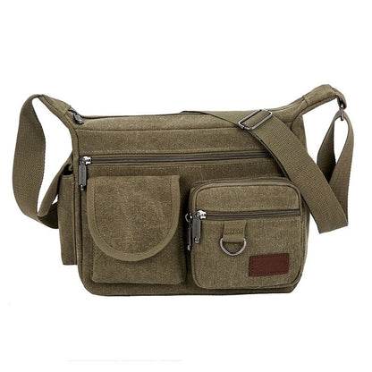 Cyflymder New Fashion  Canvas Men Shoulder bag Messenger bag Men Crossbody Bag Vintage male Leisure Sling bag Casual Boy