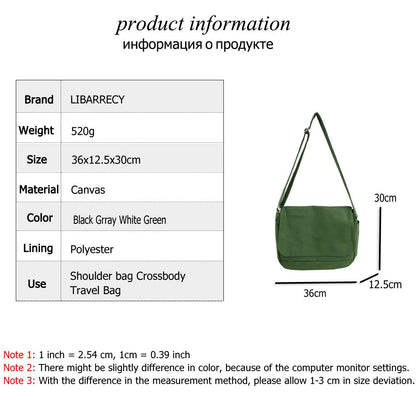 Realaiot Large Capacity Ladies Student Shoulder Bag Quality Canvas Women Student School Bags Solid Color Designer Youth Messenger Bags