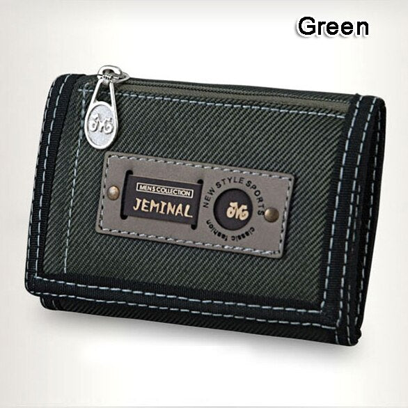 Realaiot Canvas Male Purses Men Wallets Hasp Zipper Short Wallet Good Qaulity Cards ID Holder Money Bags Clutch Coin Purse Burse Pocket