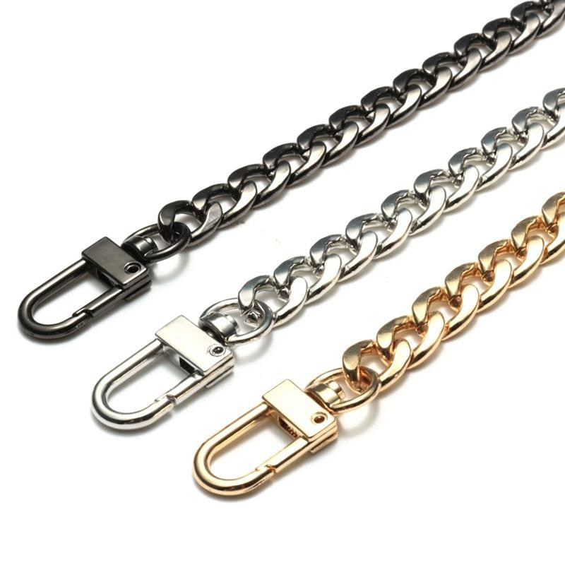 Realaiot Bag Parts Accessories Bags Chains Gold Belt Hardware Handbag Accessory Metal Alloy Bag Chain Strap for Women Bags Belt Straps