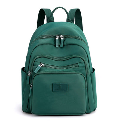 Cyflymder New Dark Green Women's Backpack Waterproof Nylon Backpack Student School Bag Suitable For Girls' Small Travel Rucksack