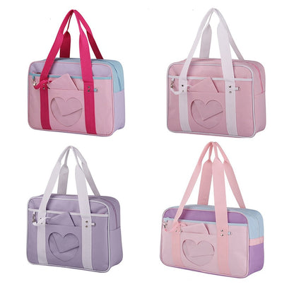 Cyflymder Lovely Japanese School Students Bags JK Bag With Bear Widget Briefcase Bookbag Girly Girl Travel Messenger Bags Shoulder Bags