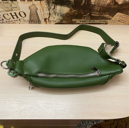 Realaiot Fashion Bags For Women Stone Pattern PU Leather Chain Waist Bag Bananka Bag Leisure Fanny Pack Women Satchel Belly Band Belt Bag