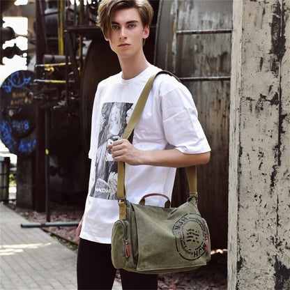 Cyflymder Men's Fashion Canvas Shoulder Bags Business Travel Crossbody Bags Men Messenger Bags Briefcase Men Handbag Tote