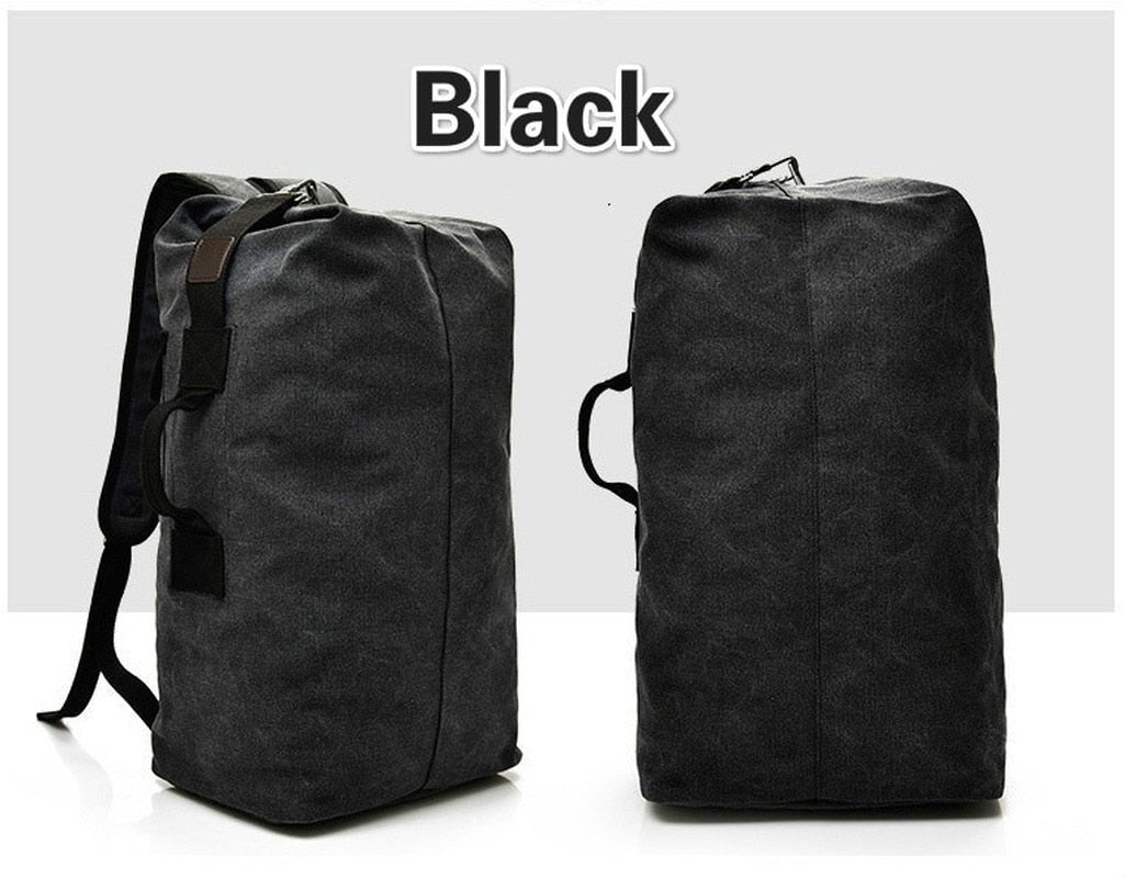 Realaiot Canvas Backpack Men's Bag Outdoor Sports Duffle Bag Travel Rucksack Hiking Backpacks Fishing Bag Campong Bags Backpack