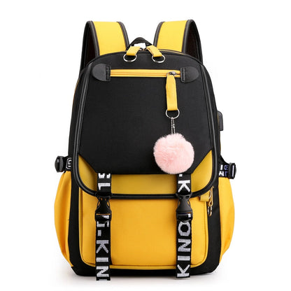 Realaiot Shoulder Bag Women girls School Backpacks Anti Theft USB Charge Backpack Waterproof Bagpack School Bags Teenage Travel Bag