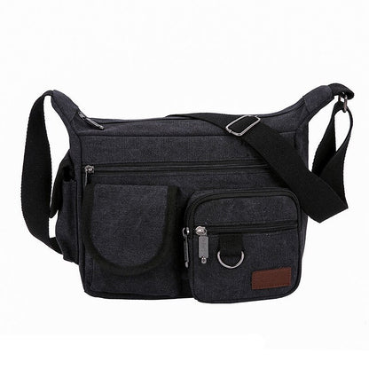 Cyflymder New Fashion  Canvas Men Shoulder bag Messenger bag Men Crossbody Bag Vintage male Leisure Sling bag Casual Boy