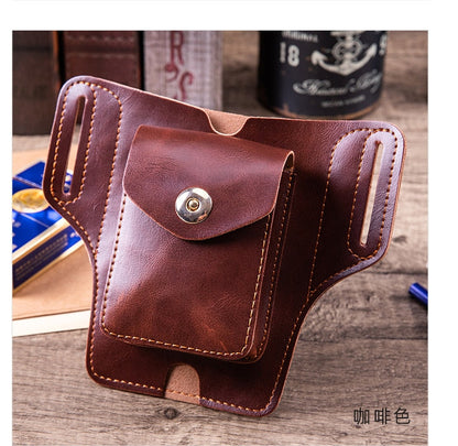 Cyflymder Multifunctional Lighter Mobile Phone Cigarette Case Pu Leather Brown Black Belt Bag 96*65*13mm