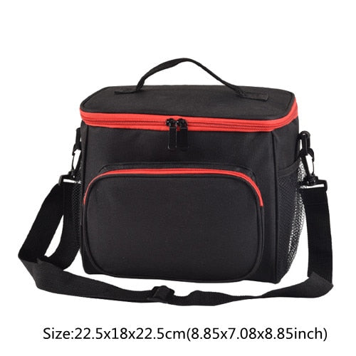 Realaiot Thermal Insulated Cooler Bags Large Women Men Picnic Lunch Bento Box Trips BBQ Meal Ice Zip Pack Accessories Supplies Products