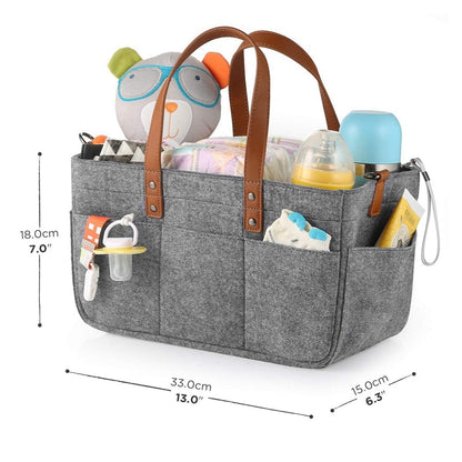 Realaiot Baby Diaper Organizer Portable Holder Bag for Changing Table Car Newborn Caddy Nappy Bag Maternity Nursery Organizer Storage Bin