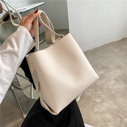 Cyflymder PU Leather Women Bucket Shoulder Bag Brand Luxury Solid Color ladies Handbags Casual Female Crossbody bags bolsas totes