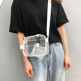 Realaiot Summer Mini Crossbody Bags Transparent bag PVC Jelly Bag Korean fashion Shoulder Female Bag purses sac clear bags for women