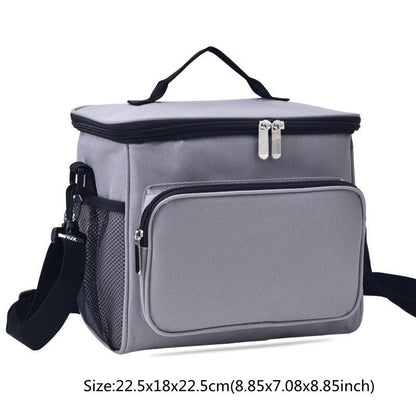 Realaiot Thermal Insulated Cooler Bags Large Women Men Picnic Lunch Bento Box Trips BBQ Meal Ice Zip Pack Accessories Supplies Products