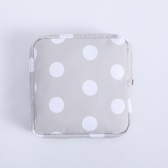 Cyflymder New Sanitary Pad Pouch Mini Folding Women Cute Bag For Gaskets Napkin Towel Storage Bags Pouch Case Sanitary Pad Organizer