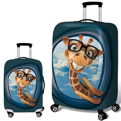 Realaiot Animal Pattern  Travel luggage Suitcase Protective Cover Trolley luggage Bag Cover Men Women Thick Elastic Case For Suitcase