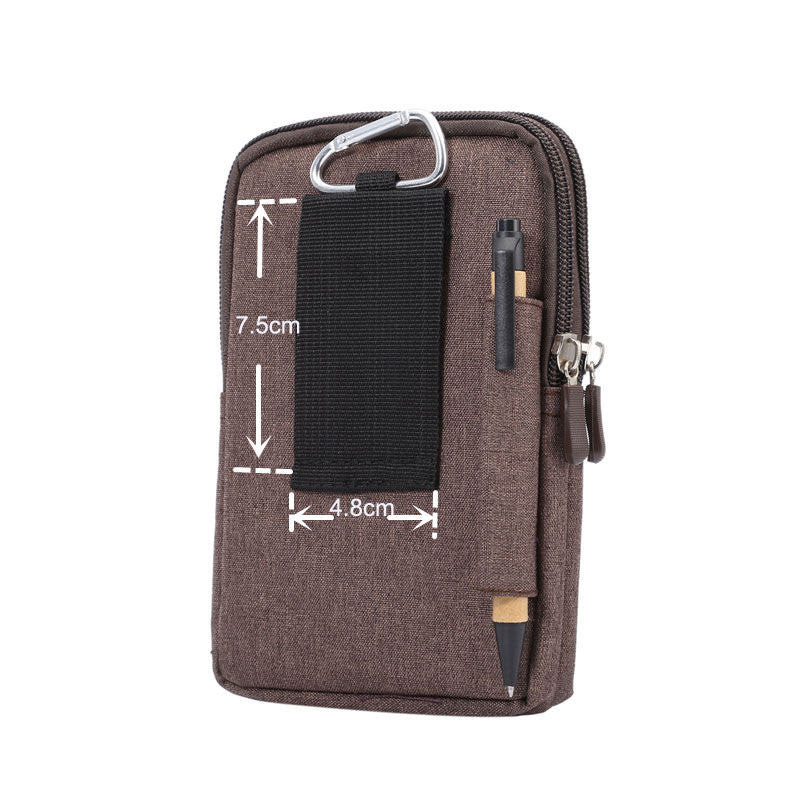 Realaiot Cowboy Cloth Phone Pouch Belt Clip Bag for Phone Case with Pen Holder Waist Bag Outdoor Sport Phone Cover