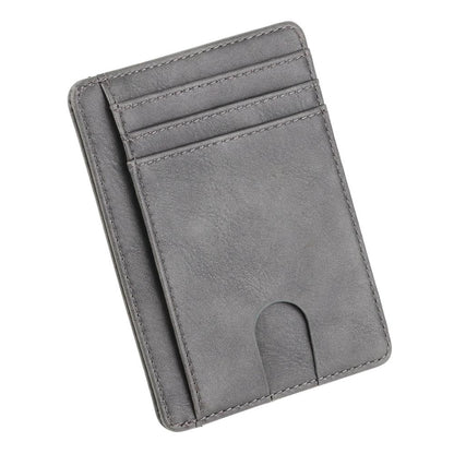 Realaiot Slim RFID Blocking Leather Wallet Credit ID Card Holder Purse Money Case for Men Women Fashion Bag 11.5x8x0.5cm